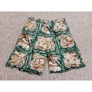 Polo Sport Ralph Lauren Swim Trunks Mens 32 Tropical Hawaiian Tiki Bahama Aloha